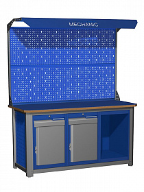 На сайте Трейдимпорт можно недорого купить Верстак трёхтумбовый MECHANIC-М15.1ПС21Э2С Верстакофф. 